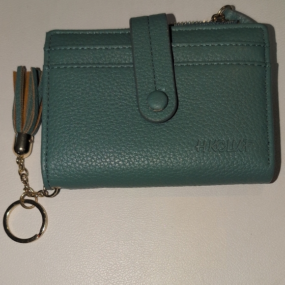 HKClMF Accessories - Teal Key & Card Holder with Tassel Nwot